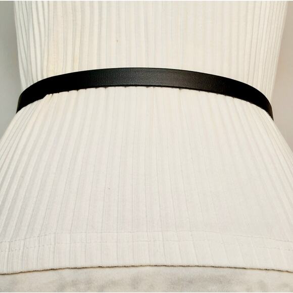 Rhinestone Studded Washer Ring Buckle Skinny Belt Adjustable Medium To Small - Picture 4 of 12